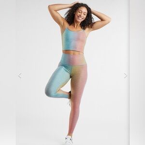 Beyond Yoga Nebula High Waisted Leggings AND Cropped Cami Bra Top. Sold as a set